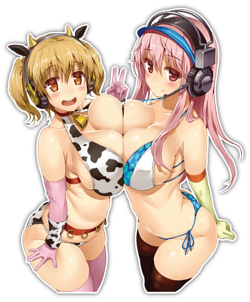 Super Sonico Anime Sticker and Peeker from Anime Stickery