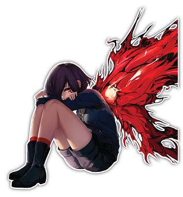 Touka Kirishima - Tokyo Ghoul Anime Car Window Decal Sticker 004 | Anime Stickery Online