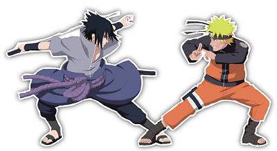Naruto And Sasuke  Anime Car Window Decal Sticker E004 | Anime Stickery Online