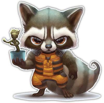 Marvel Avengers Guardians of the Galaxy Rocket Raccoon Car Decal Sticker 002 | Anime Stickery Online