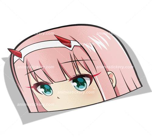 Darling in The FRANXX | Zero Two | Peeker Anime Stickers for Cars | Anime Stickery Online