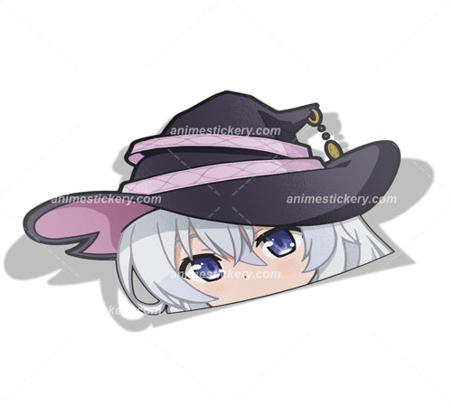 Elaina | Wandering Witch | Peeker Anime Stickers for Cars NEW | Anime Stickery Online