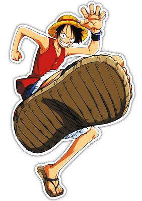 Monkey D. Luffy One Piece and Naruto Weatherproof Anime Sticker 6 Car  Decal