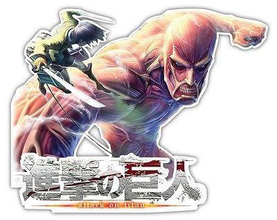 Attack On Titan Eren Jaeger Anime Car Decal Sticker 005 - Anime Stickery Online