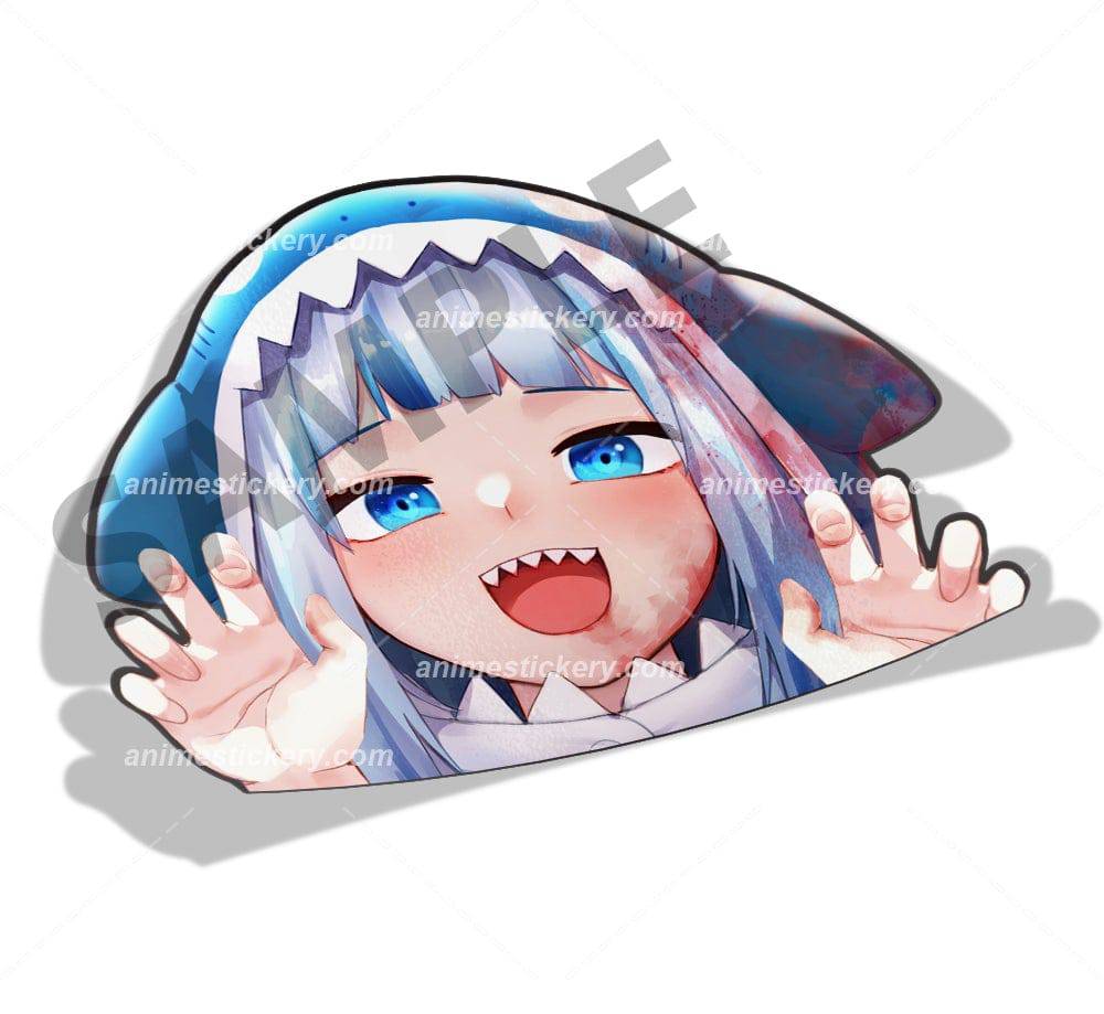 Gawr Gura | Hololive | Peeker Stickers for Cars NEW | Anime Stickery Online