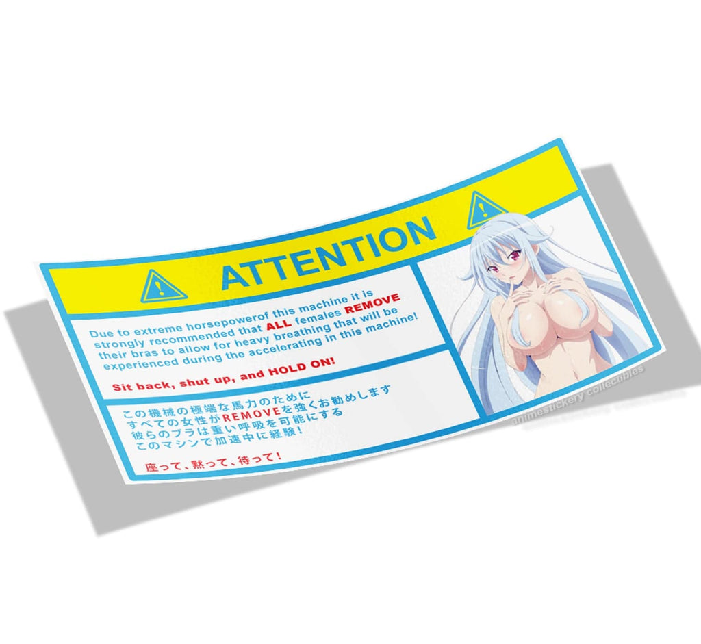 Chidorigafuchi Aine | Hybrid x Heart | Warning Slap Stickers - Anime Vinyl Car Stickers | Anime Stickery Online