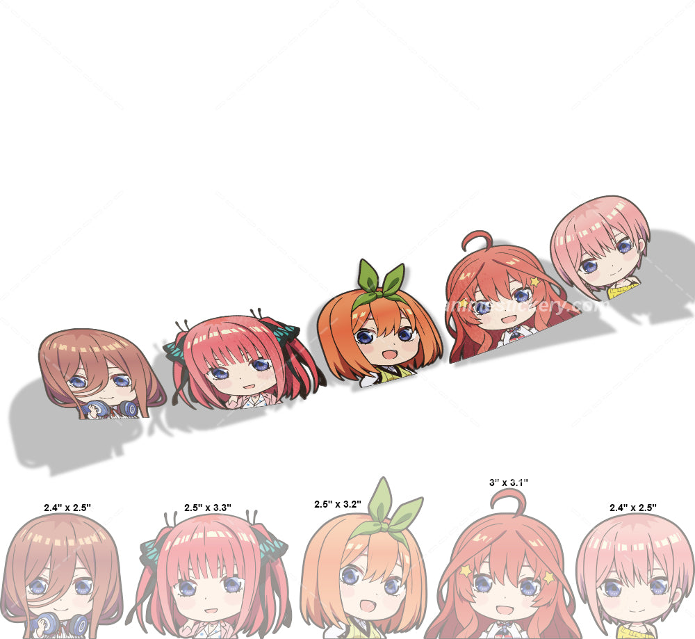 The Quintessential Quintuplets | Peeker Anime Stickers Set NEW | Anime Stickery Online