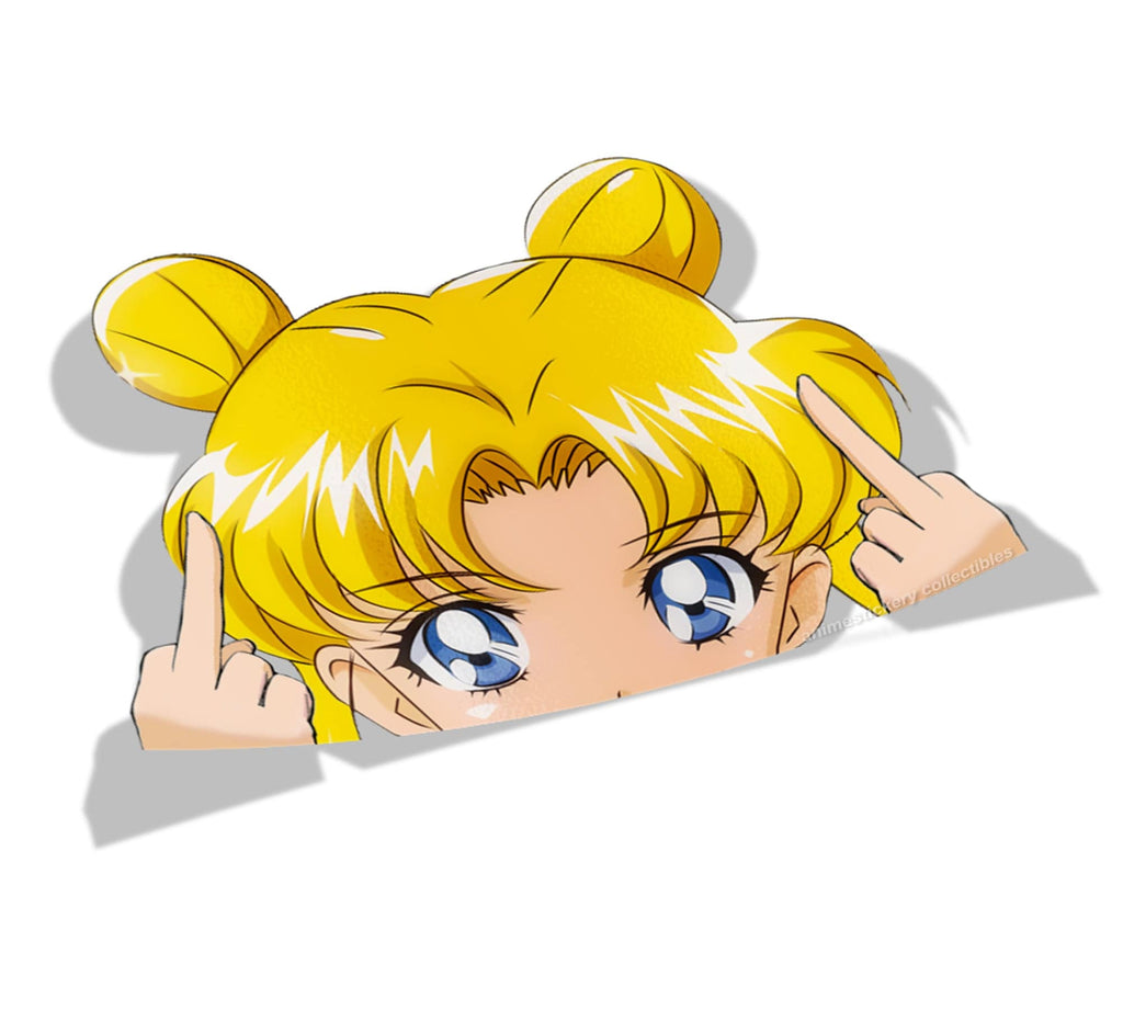 Sailor Moon | Usagi Tsukino - Peeker - Big Head - Anime Vinyl Transfer Stickers 002 | Anime Stickery Online