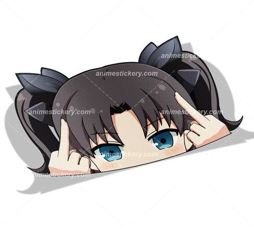 Rin Tohsaka | Fate Stay Night | Peeker Anime Stickers for Cars | Anime Stickery Online