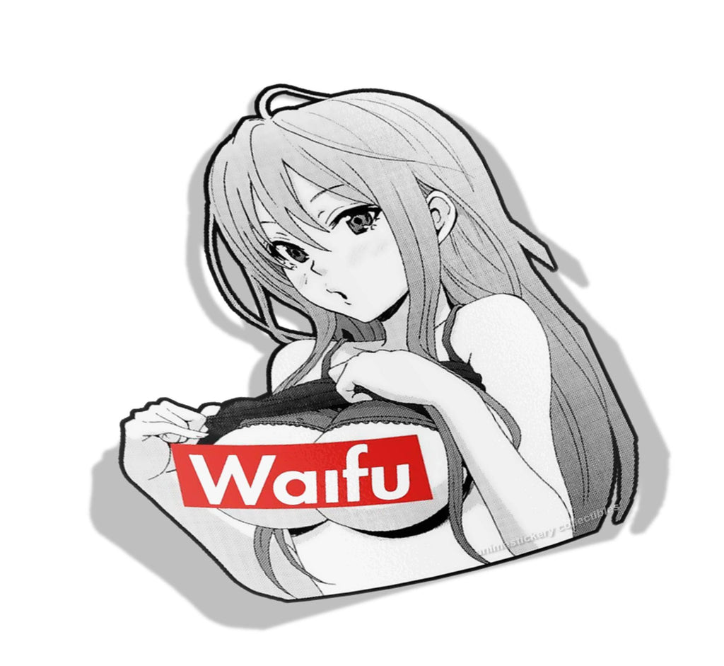 Waifu Material | Anime Vinyl Car Window Stickers | Anime Stickery Online
