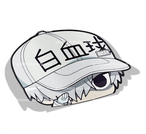White Blood Cell | Cells at Work! | Peeker Anime Vinyl Car Stickers NEW | Anime Stickery Online